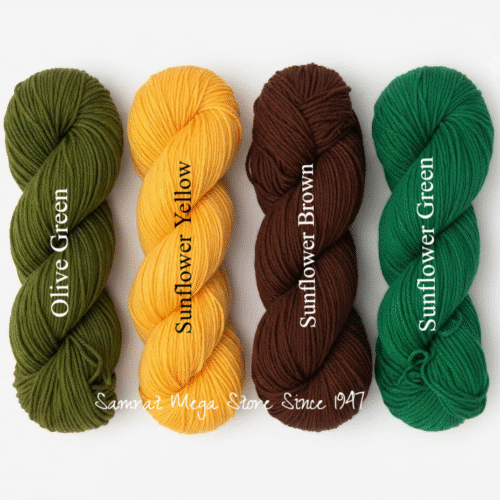 AcroCot-Acrylic 4 Ply Yarn without Fiber Yarn - Sunflower Set