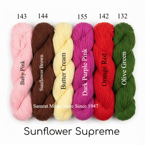 AcroCot-Acrylic 4 Ply Yarn without Fiber Yarn (6 Colors Pack)