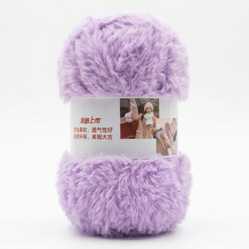 Faux Fur Yarn Shade Lavender